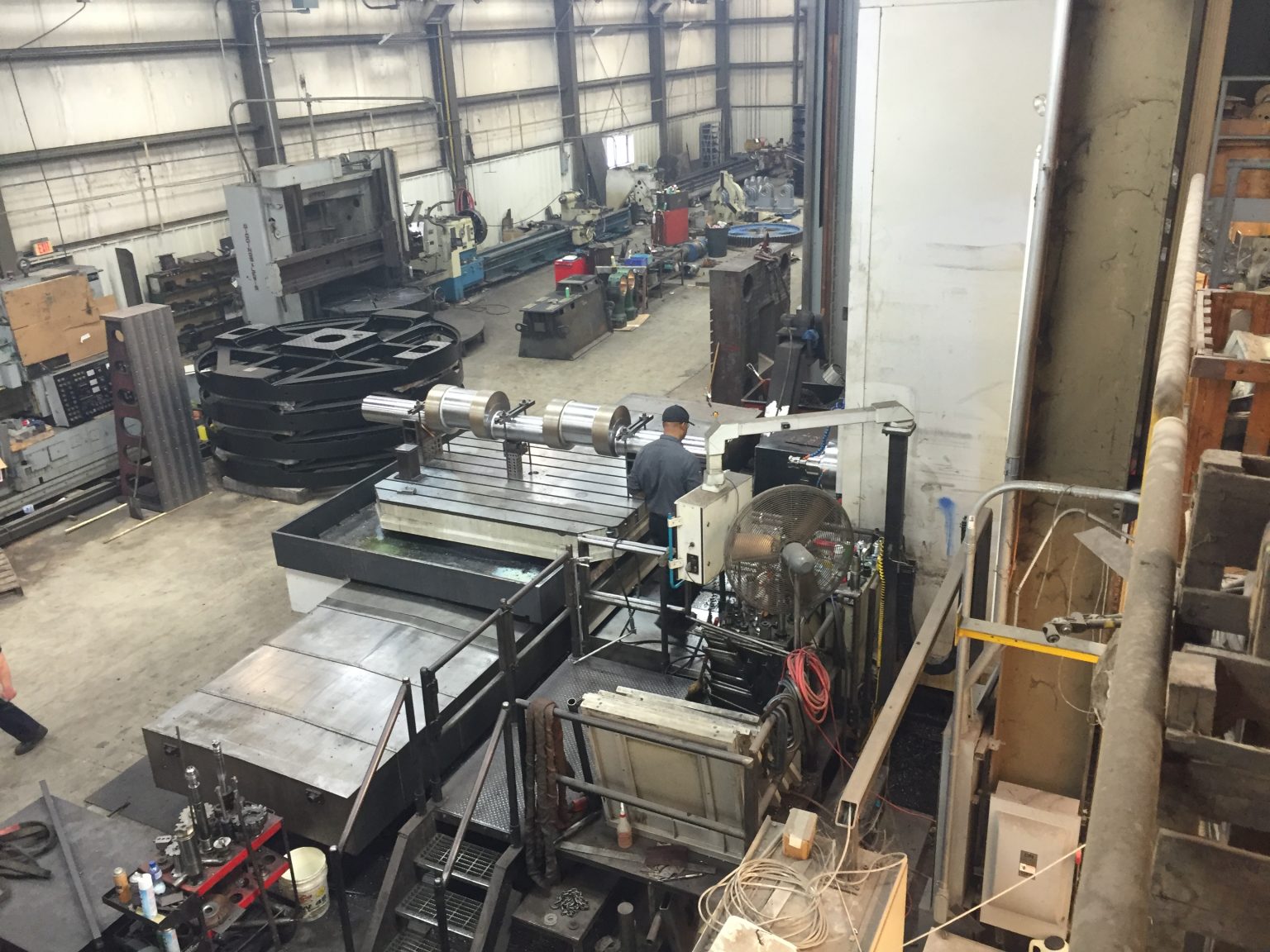 Crankshaft for Stamping Press Being Machine on CNC Boring Mill