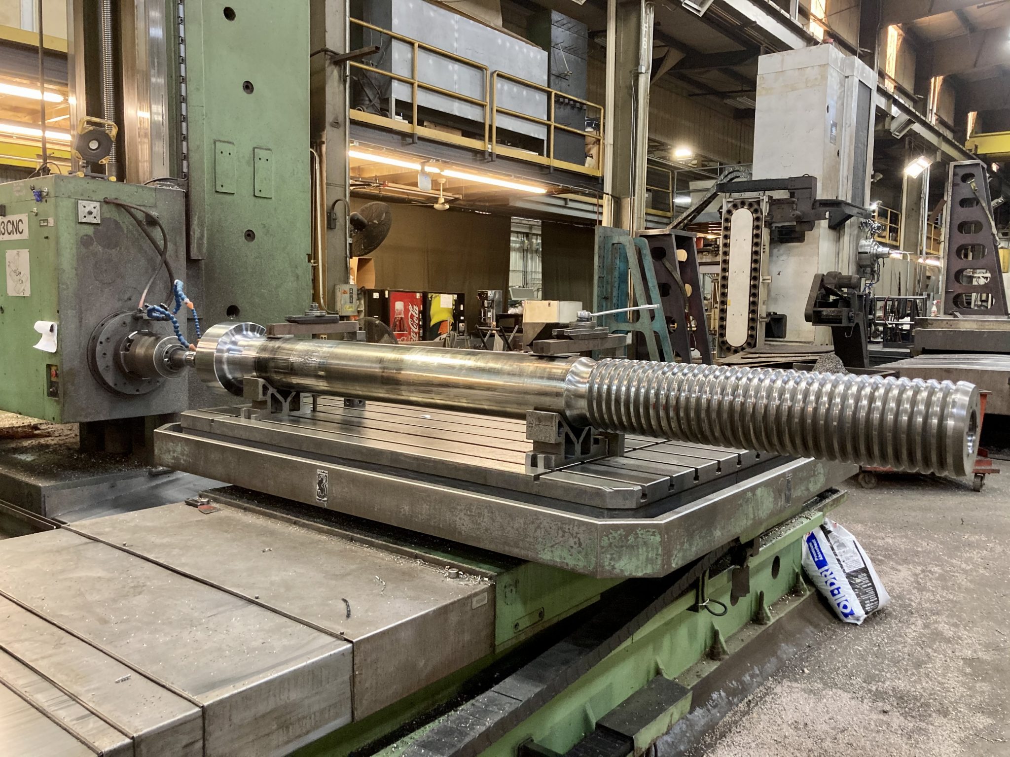 Machining Repaired Tie Bar Columbia Machine Works