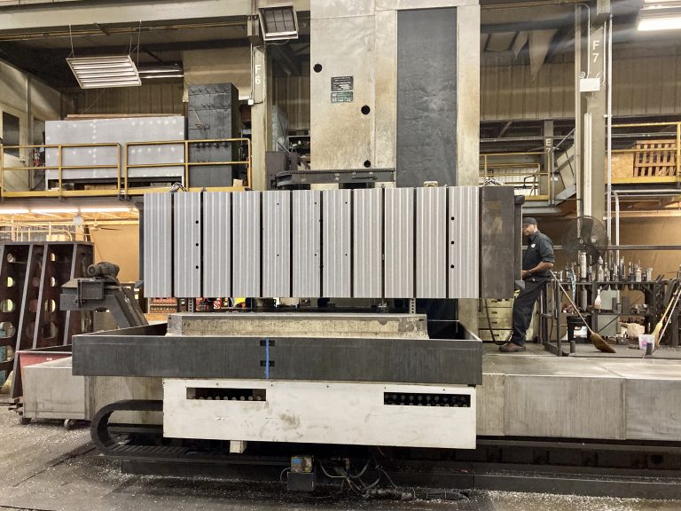 Refurbishing Large Bolster Plate Columbia Machine Works