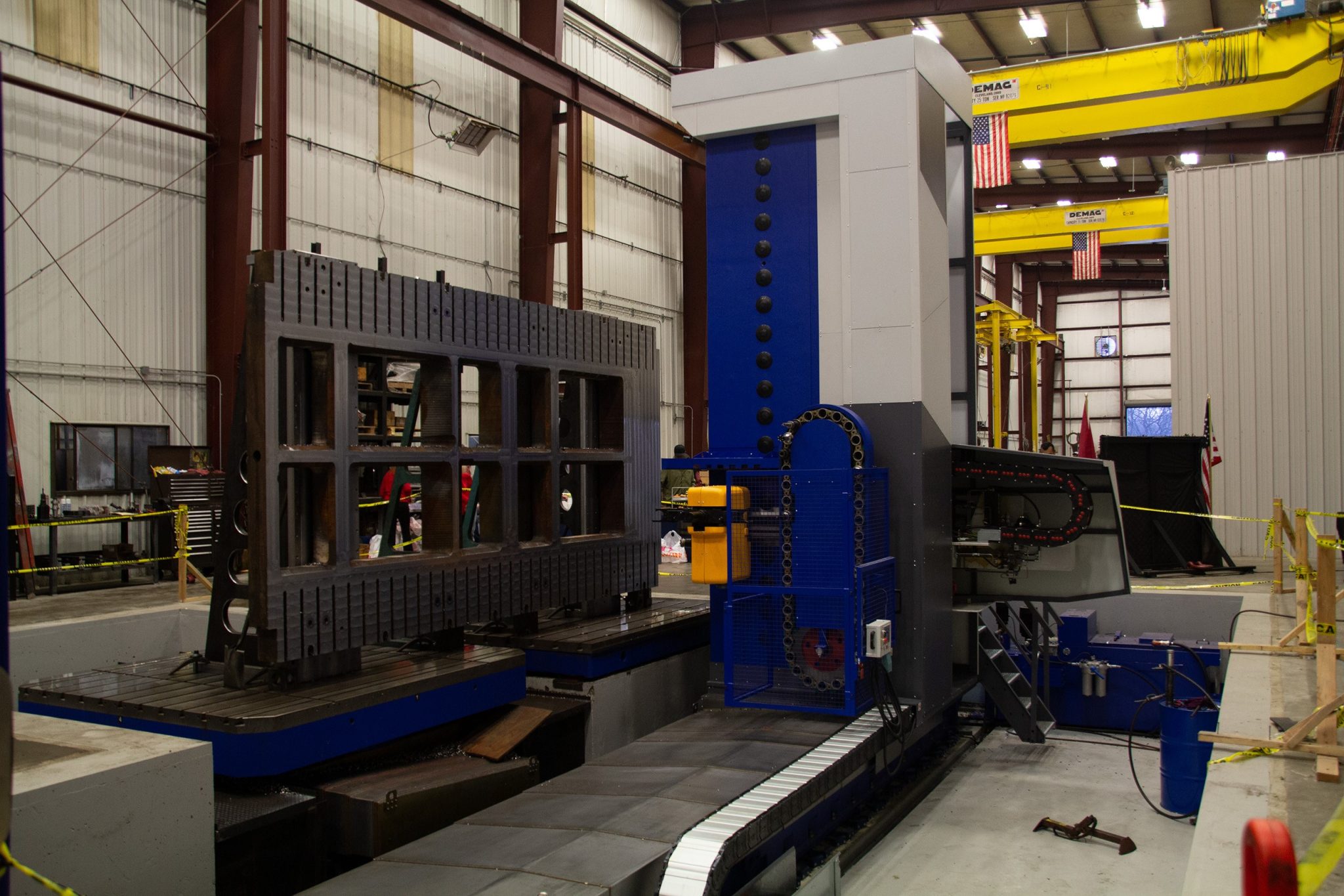 Machining Large Bolster Plate on CNC FloorType Boring Mill Columbia